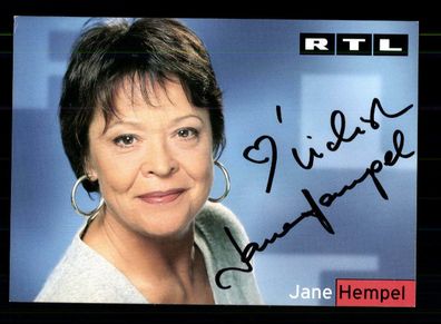 Jane Hempel RTL Autogrammkarte Original Signiert + F 1120