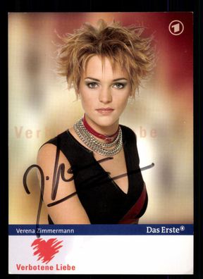 Verena Zimmermann Verbotene Liebe Autogrammkarte Original Signiert # BC 136033