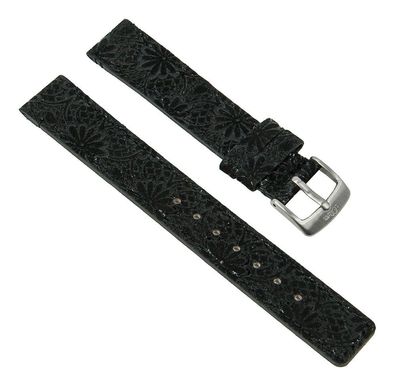 Ersatzband Leder schwarz 16mm für s. Oliver SO-1588-LQ
