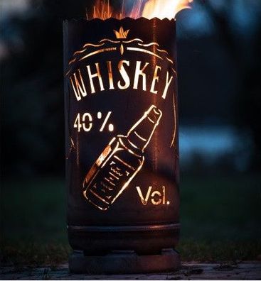 Feuertonne Whiskey Feuerstelle Feuersäule Gartenfeuer