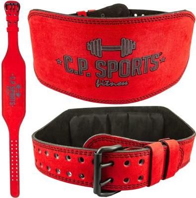 C.P. Sports Gewichthebergürtel Komfort extra breit, rot