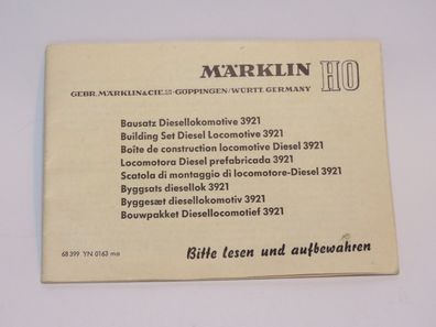 Märklin 3921 - Betriebsanleitung
