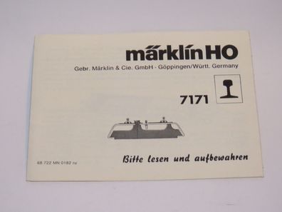 Märklin 7171 - Betriebsanleitung