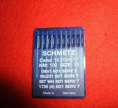 Schmetz-Rundkolbennadel System 1738 (A) SD1SERV7, Nm 100
