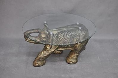 Glastisch Tisch Elefant Elefantentisch Glasplatte Glasscheibe Couchtisch Couch