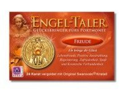 Engeltaler Engel Taler FREUDE - Glücksbringer fürs Portemonnaie - 24 kt. vergoldet
