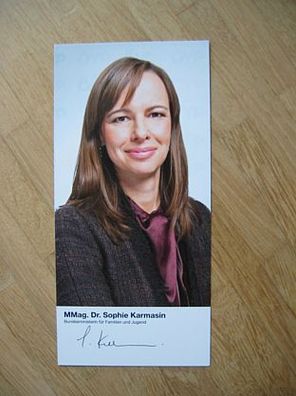 Österreich Bundesministerin MMag. Dr. Sophie Karmasin - handsigniertes Autogramm!!!
