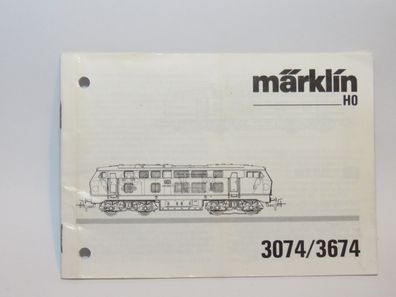 Märklin 3074 - 3674 - Betriebsanleitung
