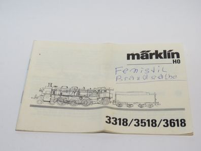 Märklin - 3318 - 3518 - 3618 - Betriebsanleitung