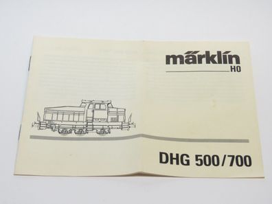 Märklin - DHG 500 - DHG 700 - Betriebsanleitung