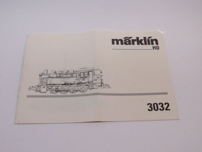Märklin - 3032 - Betriebsanleitung