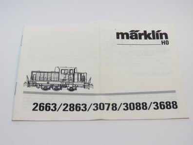 Märklin - 2663 - 2863 - 3078 - 3088 - 3688 - Betriebsanleitung