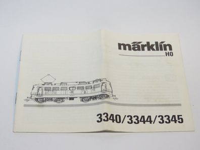 Märklin - Betriebsanleitung - 3331 - 3340 - 3344 - 3345