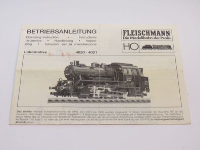 Fleischmann 4020 - 4021 - Betriebsanleitung