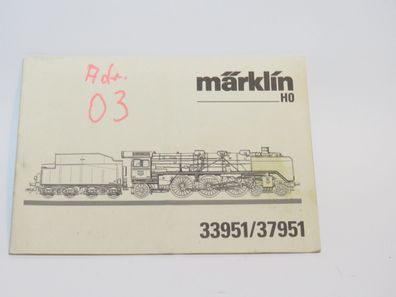 Märklin - 33951 - 37951 - Betriebsanleitung