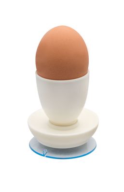 Eierbecher 2er-SET weiß mit Saugnapf
