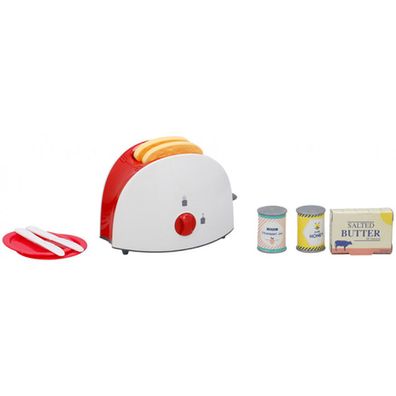 Kinder Frühstücks Spiel Set 10tlg Spielküche Zubehör Küche Toaster