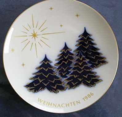 KPM Weihnachtsteller 1986 Weihnachtswald