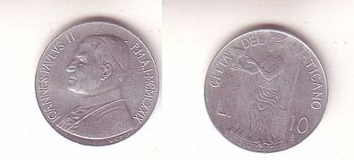 10 Lire Aluminium Münze Vatikanstadt 1979