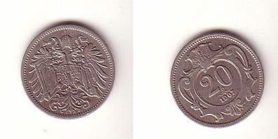 20 Heller Kupfer Nickel Münze Österreich 1907