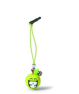 Handy Smartphone Anhänger Smiley Apfel grün