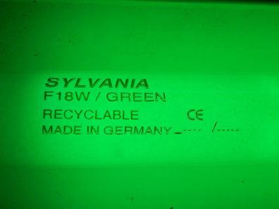 Sylvania F18w / Green -T8 grüne Lampe Röhre Neon Tube 59 60 61 cm