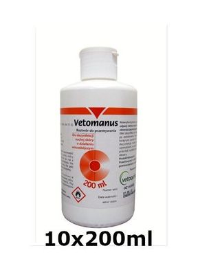 GroßhandelPL Vetomanus 10x200ml Desinfektionsmittel für trockene Haut.