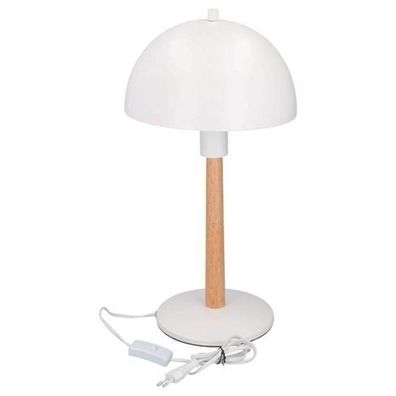 Grundig Tischlampe Schreibtischlampe Tischleuchte Leselampe Holz Metall Weiß