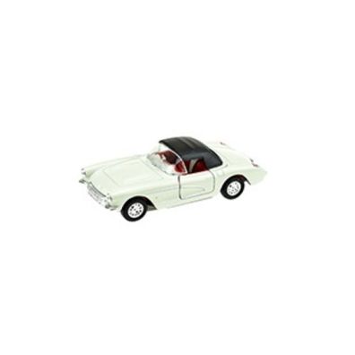 WELLY Modellauto Chevrolet 1957 Corvette weiß Sammelauto Spielzeugauto Car