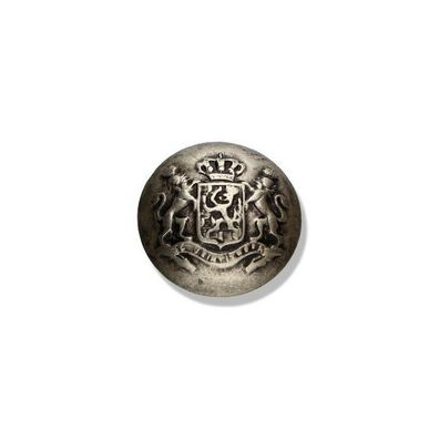 Trachtenknopf Metall, altsilber, mit Öse, Art. 19065, 23 mm