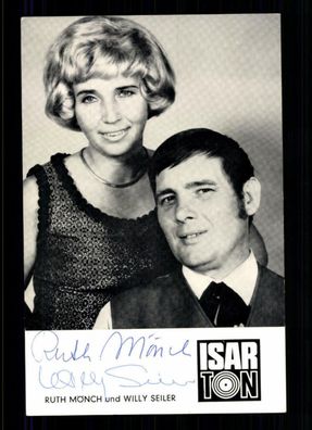 Ruth Mönch und Willy Seiler Autogrammkarte Original Signiert ## BC 36499