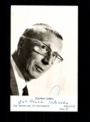 Günther Lüders Rüdel Autogrammkarte Original Signiert # BC 70847