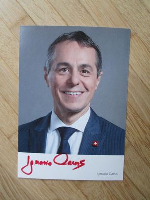 Schweiz Bundesrat Dr. Ignazio Cassis - handsigniertes Autogramm!!
