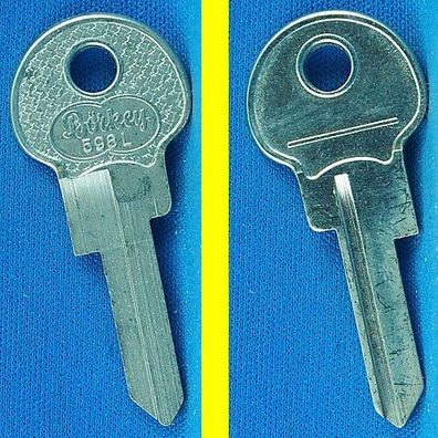 Schlüsselrohling Börkey 598 L für GEWU, Pacri Serie 6222 - 8888 / Motorräder