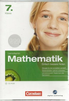 Lernvitamin M - Mathematik 7. Klasse (PC, 2007, DVD-Box) sehr guter Zustand