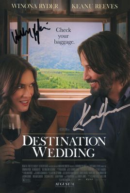 Destination Wedding Autogramm Keanu Reeves Winona Ryder