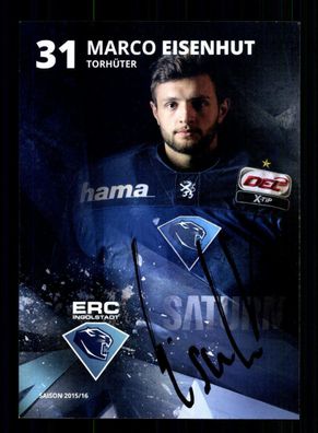 Marco Eisenhur ERC Ingolsatdt Autogrammkarte Original Eishockey + A 165276