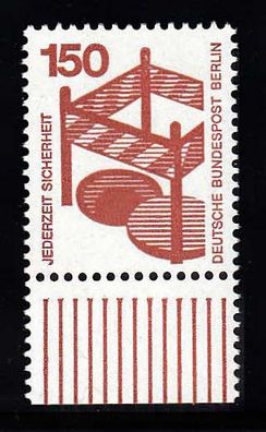 1971 Berlin Unfallverh. MiNr. 411 A Unterrand, postfrisch