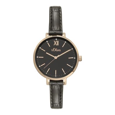 s. Oliver Damen Uhr Armbanduhr Leder SO-4196-LQ