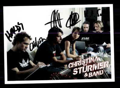 Christina Stürmer und Band Autogrammkarte Original Signiert ## BC 95936