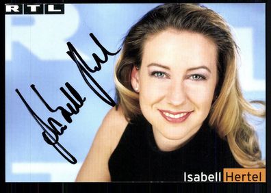 Isabell Hertel RTL Autogrammkarte Original Signiert ## BC 24636