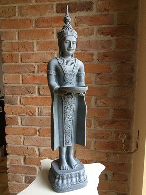 Buddha Thai Religion wunderschön Hand bemalt Dekoration Wohnen Figur Büste Statue