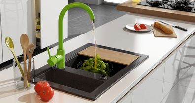 Spültischarmatur Milin grün Einhandmischer Küchenarmatur Wasserhahn