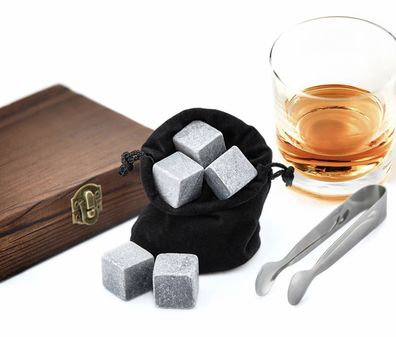 9er Set Whisky-Steine Premium Selection in edler Box Geschenk Set