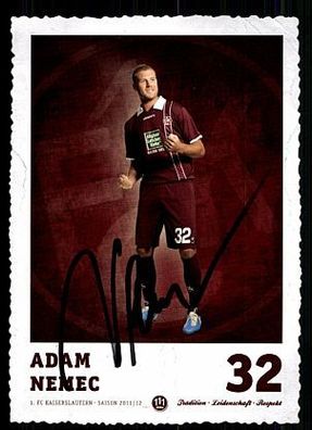 Adam Nemec 1. FC Kaiserslautern 2011-12 Autogrammkarte + A 62219