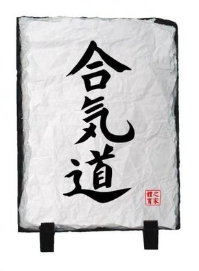 Schiefertafel Aikido