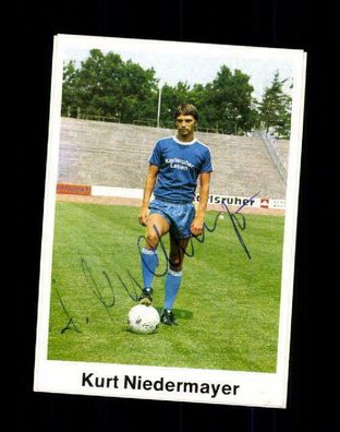 Kurt Niedermayer Karlsruher SC Bergmann Sammelbild 1976-77 Orig Sign+ A 215938