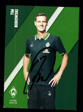 Tim Borowski Autogrammkarte Werder Bremen 2019-20 Original Signiert