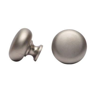 Möbelknopf Schubladenknopf Möbelknauf Knopf aus Metall nickel matt Höhe 27mm