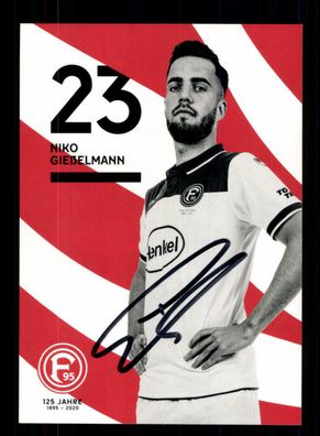 Niko Gießelmann Autogrammkarte Fortuna Düsseldorf 2019-20 Original Signiert